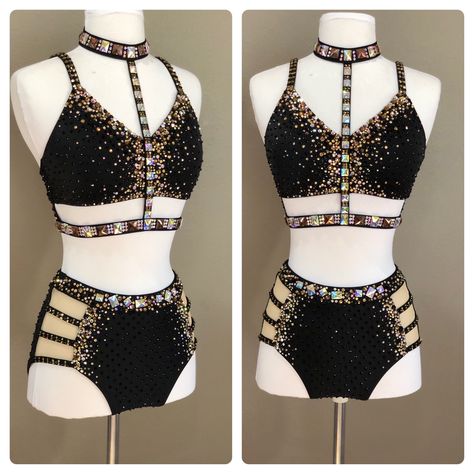 Acro Outfits Dance, Goth Dance Costumes, Pole Dance Competition Costume, Pole Dance Wear Costumes, Pole Competition Outfit, Jazz Solo Costumes, Pole Dancing Outfits, Dance Costumes Jazz, Pole Costume