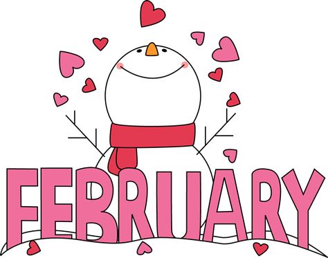 February Clip Art | Month of February Snowman Love Clip Art Image - the word February in ... February Images, Welcome February, February Wallpaper, February Month, Arts Month, Happy February, February Valentines, Days And Months, My Funny Valentine