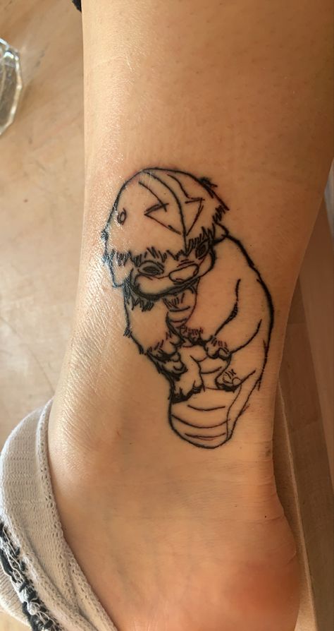 Appa Avatar Tattoo, Appa Tattoo Design, Azula Tattoo, Tui And La Tattoo, Appa Flying, Appa Tattoo, Avatar The Last Airbender Tattoo, Flying Bison, Bison Tattoo