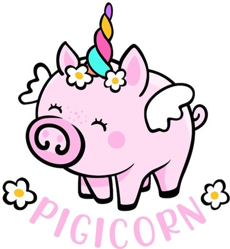 Vector funny unicorn piggy isolated on w... | Premium Vector #Freepik #vector #piglet #pig-farm #unicorn-head #unicorn-face Unicorn Pig, Funny Unicorn, Unicorn Funny, Vector Sketch, Cute Easy Drawings, Monster Cookies, White White, Easy Drawings, Premium Vector