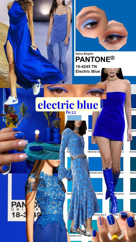 #cphfw #fw22 #electricblue #blue #moodboard #aesthetic Electric Blue Moodboard, Cobalt Blue Aesthetic, Electric Blue Aesthetic, Blue Moodboard Aesthetic, Blue Moodboard, Aesthetic Shuffles, Dressing Sense, Branding Inspo, Moodboard Aesthetic