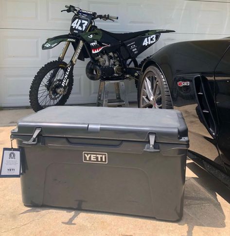 YETI Tundra 65 Cooler Street Legal Dirt Bike, Yeti Tundra, Yeti Cooler, Off Road Bikes, Motocross Bikes, Moto Bike, Pro Touring, Dirt Bikes, Racing Bikes