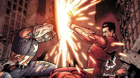 Iron Man Vs Captain America, Iron Man Comic, Captain America Civil, Marvel Comic Character, Dc Movies, Man Vs, Robert Downey Jr, Marvel Movies, Chris Evans