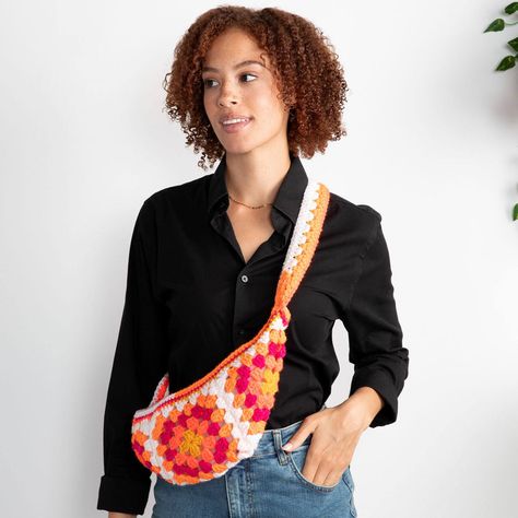 Quick & Easy Crochet and Knit Pattern Roundup | Yarnspirations Purses Patterns, Cross Body Bag Pattern, Heart Crochet, Easy Crochet Patterns Free, Bag Pattern Free, Granny Square Bag, Crochet Abbreviations, Crochet Cross, Thread Crochet