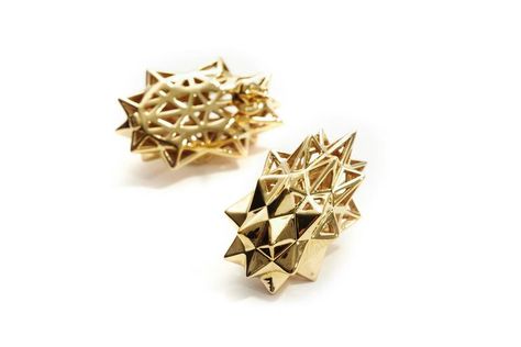 Stellated Gold Stud Earrings 3 Aluminum Earrings, Sacred Geometric, Gold N, Geometric Forms, Gold Stud Earrings, Personal Power, Gold Stud, Patterns In Nature, Gold Earrings Studs