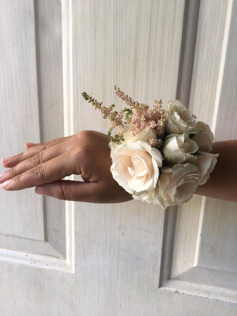 Light Pink And White Corsage, White And Pink Corsage, Pale Pink Corsage, Dusty Pink Corsage, Light Pink Corsage, Pink And White Corsage, Prom Flower Bracelet, Pink Corsage, Gold Corsage