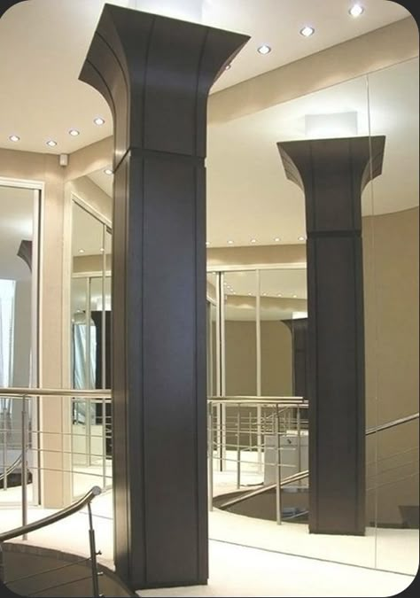 Column Design Modern, Pillar Design Interior Modern, Pillar Design Interior, Column Design Interior, Indoor Columns, Column Decoration Ideas, Interior Pillars, Columns Design, Columns Interior