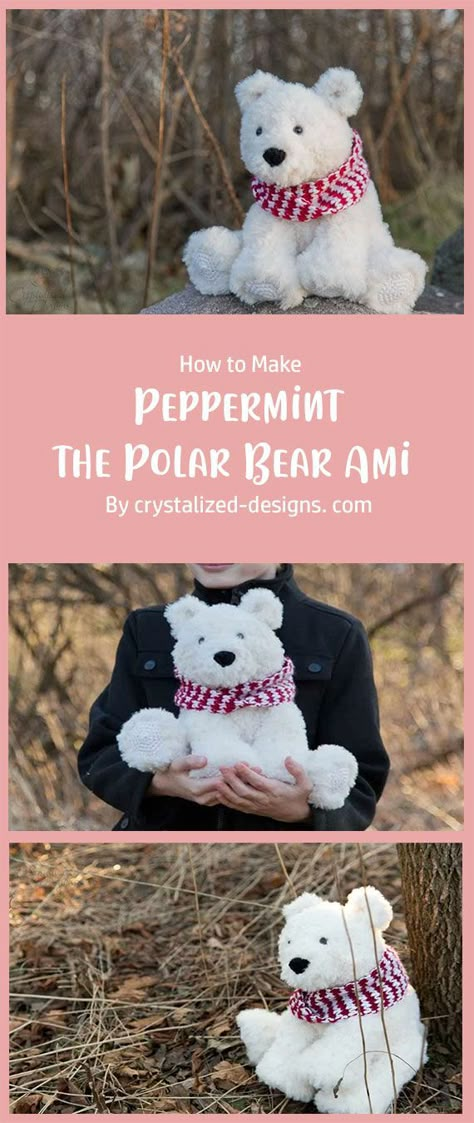 Crochet Bear Plushie Pattern, Crochet Arctic Animals, Crochet Plush Bear Pattern Free, Crochet Christmas Polar Bear, Crochet Grizzly Bear, Crochet Polar Bear Pattern Free Amigurumi, Fur Crochet Patterns, Free Crochet Polar Bear Pattern, Polar Bear Amigurumi Free Pattern