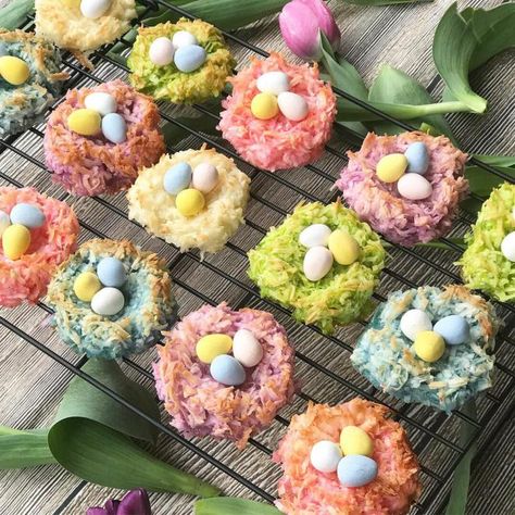 Iced Pumpkin Cookies, Easter Egg Nest, Chewy Molasses Cookies, Recipes Easter, Easter Party Food, Coconut Macaroon, Easy Easter Treats, Pumpkin Sugar Cookies, Easter Nests