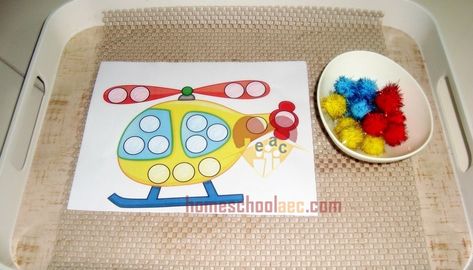 Helicopter Crafts For Toddlers, Air Transportation Activities, Helicopter For Kids, Helicopter Craft, Transportation Activities, Airplane Crafts, Homeschool Crafts, Kindergarten Learning Activities, Baby Learning Activities