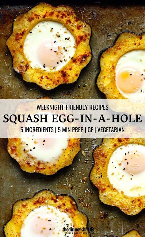 Squash Egg-in-a-Hole – The Dinner Shift Recipes Squash, Stuffed Veggies, Egg In A Hole, Acorn Squash Recipes, Farmers Market Recipes, Eggs Breakfast, Breakfast Meals, Work Lunches, Breakfast Bagel