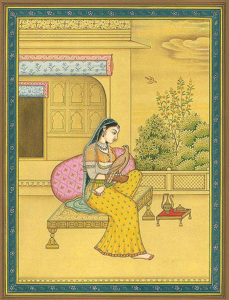 Paintings Krishna, Indian Miniature Paintings, Mughal Miniature Paintings, Rajasthani Painting, Indian Traditional Paintings, Mughal Art Paintings, Indian Miniature, South Asian Art, Mughal Paintings