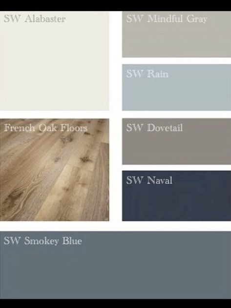 Minwax Color Of The Year, Accent Wallpaper Bathroom Modern, Greige And Blue Color Scheme, Sw Modern Gray Color Palette, Slate Blue Interior Design, 2023 Color Schemes For Home, Blue Wall Colors For Living Room, Rustic House Paint Colors Interior, Paint And Wood Combinations