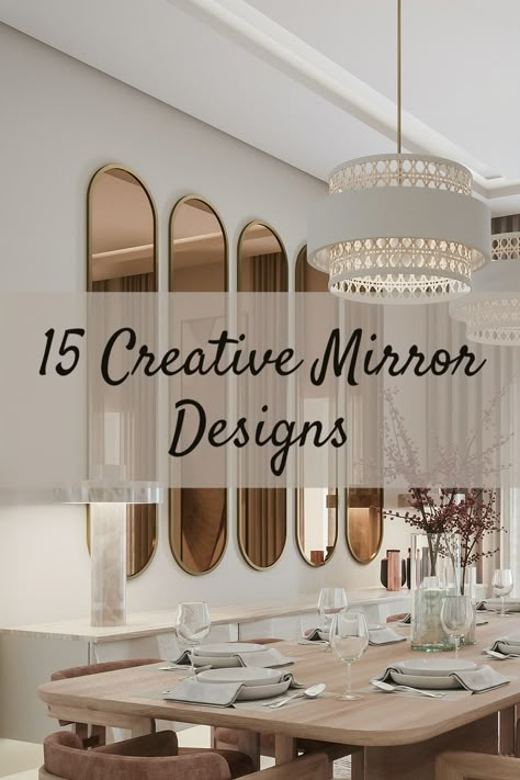 15 ways to decorate your home with mirror design ideas for your empty walls. Standing mirror complementing the best of interiors. Console mirrors, design ideas and more. #mirror #homedecor #design #ideas #diy Long Mirror In Dining Room, Mirrors Wall Decor Living Room, Wall Mirrors Decor Ideas Diy, Wall Decor Mirrors Living Room, Mirror Wall Dinning Room Interior Design, Design Mirror Wall Home Decor, Dining Room Mirror Wall Ideas, Long Mirror Dining Room, Mirrors For Dinning Room