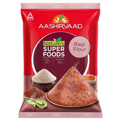 Aashirvaad Nature’s Superfoods Ragi Flour, 500g Pack, Super Nutritious Ragi Flour : Amazon.in: Grocery & Gourmet Foods Dosa Batter Packaging, How To Make Porridge, Ragi Flour, Good Sources Of Iron, Finger Millet, Whole Grain Flour, Good Source Of Fiber, Gourmet Foods, Snack Items