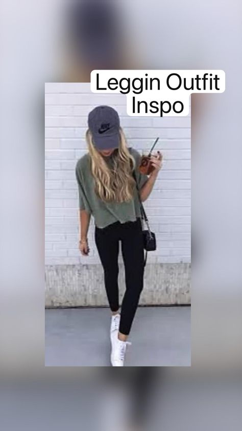 Gym Leggings Outfit Casual Summer, Stylish Outfits With Leggings, Things To Wear With Black Leggings, Cute Outfit Ideas With Black Leggings, Cute Simple Outfits With Leggings, Spring Chilly Outfit Casual, Outfits For Black Leggings, Casual Outfits With Black Leggings, Outfit Inspo Black Leggings