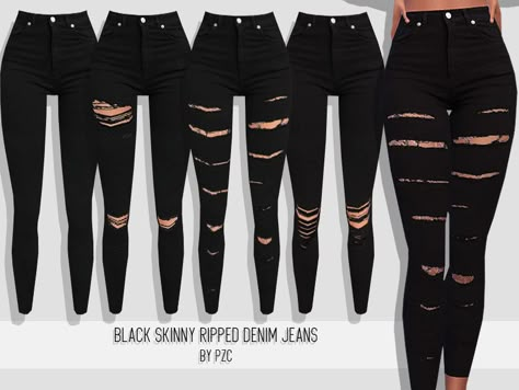 Sims 4 Ripped Jeans Cc, Sims4 Cc Leggings, Female Jeans Sims 4, Sims4 Jeans Cc, Sims 4 Jeans Cc Female, The Sims 4 Jeans, Sims 4 Cc Jeans, Mods Sims 4, Cc Clothing