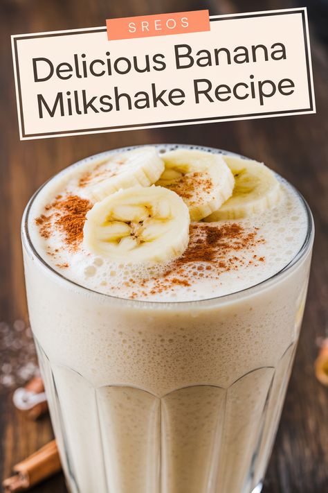 Elevate your banana milkshake with ripe bananas, creamy milk, and indulgent vanilla ice cream for a deliciously creamy treat. Customize with a splash of cinnamon or a dollop of Nutella for a flavor twist. Quick to prepare and satisfying, this classic shake is perfect for any occasion. Ready to sip on perfection? #BananaMilkshake #SmoothieGoals #QuickTreats #YummyDelights #EasyRecipes #SweetTooth #FoodieFavorites 🍌✨💕 What’s your favorite twist? Share your go-to toppings in the comments! Banana Milk Shake Recipes, Banana Milk Recipe, Banana Shake Recipe, Banana Milkshake Recipe, Nutrition Drinks & Shakes, Banana Shake, Milkshake Recipe, Quick Treats, Banana Milkshake