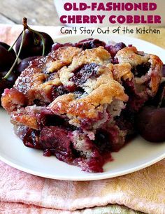 Recipe With Cherries, Fresh Cherry Recipes, Old Fashioned Cherries, Cherry Cobbler Recipe, Old Fashioned Recipe, Cherry Syrup, Fresh Cherry, Canned Cherries, Fruit Cobbler