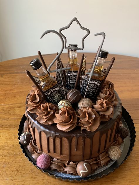 Made this for my sons 21st birthday, thanks to inspiring Pinterest posts! Chocolate cake recipe from beyondfrosting.com 21st Birthday Surprise Ideas Boyfriends, 21 Cake For Men, 21st Bday Cake Ideas For Guys, 21 Cake Ideas 21st Birthday For Men, 21 St Birthday Cake For Guys, 21st Chocolate Birthday Cake, 21st Birthday Cake Men Turning 21, Guy 21st Birthday Cake, Birthday Cake For 21 Year Old Guy