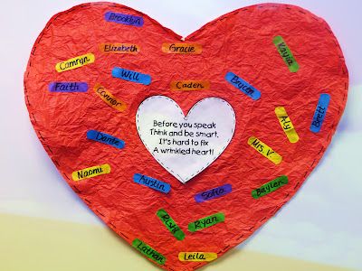 "It's Hard to Fix a Wrinkled Heart" Activity to Go with Book, Chrysanthemum by Kevin Henkes Chrysanthemum Activities, Wrinkled Heart, Counseling Lessons, Guidance Lessons, Bad Apple, School Social Work, Beginning Of The School Year, Character Education, Classroom Community