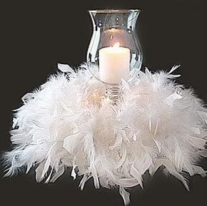 All White Party Centerpiece                                                                                                                                                                                 More Winter Wonderland-party, Wedding Candles Diy, Non Floral Centerpieces, Ostrich Feather Centerpieces, Feather Centerpieces, Rustic Wedding Decorations, Wedding Reception Ideas, Tafel Decor, Candle Wedding Centerpieces