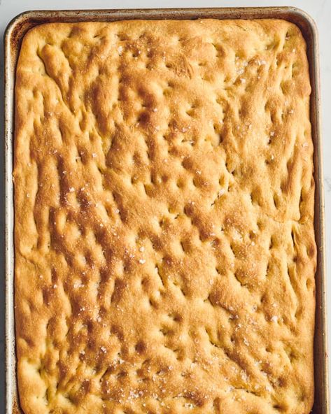 Anne Burrell Recipes, Chef Anne Burrell, Anne Burrell, Foccacia Bread, Focaccia Recipe, Jelly Roll Pan, Focaccia Bread, The Hype, Homemade Bread