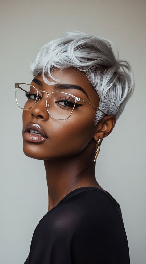 27 Trendy Pixie Hairstyles for Black Women: Transform Your Look with These Hot Ideas | LooksNiceOnMe Nicole Murphy Hair, Pixie Hairstyles For Black Women, Women Pixie Cut, Nicole Murphy, Mullet Hairstyle Women, Natural Hair Updo, Hairstyles For Black Women, Pixie Hairstyles, Pixie Cut