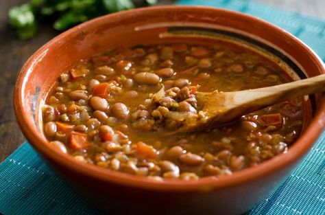 Vegan Frijoles Charros Recipe (Mexican Cowboy Beans) Frijole Recipe, Frijoles Charros Recipe, Mexican Cowboy, Vegan Tamales, Vegan Chorizo, Beans Recipes, Cowboy Beans, Recipe Mexican, Chorizo Recipes