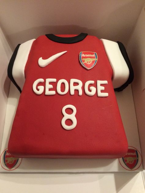 Arsenal Football Shirt Remy Cake, Birthday Cake For Men Husband, Football Cakes For Boys, Arsenal Cake, Football Shirt Cake, Birthday Cake For Men, Men Cakes, Football Cakes, Arsenal Football Shirt