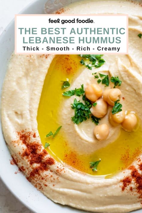 This is the best hummus recipe based on the authentic Lebanese methods. Hummus is a healthy snack that's made with a few ingredients and perfect for parties Traditional Lebanese Hummus, Lebanese Snacks Appetizers, Authentic Greek Hummus, Zeas Mediterranean Hummus Recipe, Authentic Hummus Recipe Middle East, Persian Hummus Recipes, Keto Hummus Recipe, The Best Hummus Recipe, Beat Hummus