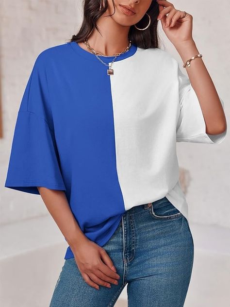 Summer Tops Casual, Shirts Oversized, Oversized T Shirts, Oversize T Shirt, Loose Tees, Tops Casual, T Shirt Oversized, Amazon Women, Tops For Women