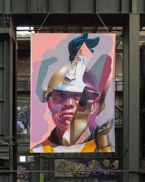 Hyper-Real Mural by Duo Telmo Pieper & Miel Krutzmann Mural Portrait, Amsterdam Street, Hyper Real, Graffiti Pictures, Street Mural, Urban Street Art, Street Graffiti, Art Portraits, Arte Inspo