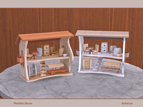 The Sims Resource - Phoebe Decor. Dollhouse Bamboo Coffee Table, Sims 4 Clutter, Barrel Table, The Sims Resource, Sims Resource, Rustic Country, Featured Artist, Coop, Paper Holder