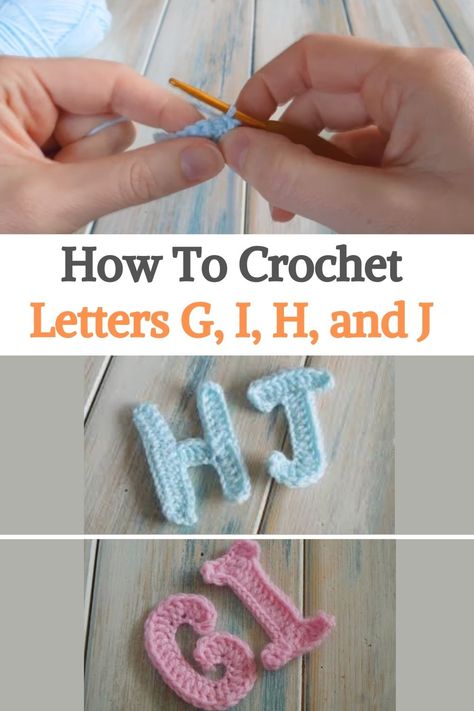 Crochet Letter J Pattern Free, Embroider Letters On Crochet, Crochet Names Letters, Crochet Letters Pattern Free, Crochet Alphabet Letters, Crochet Letters Pattern, How To Embroider Letters, Crochet Decorations, Crochet Baby Projects