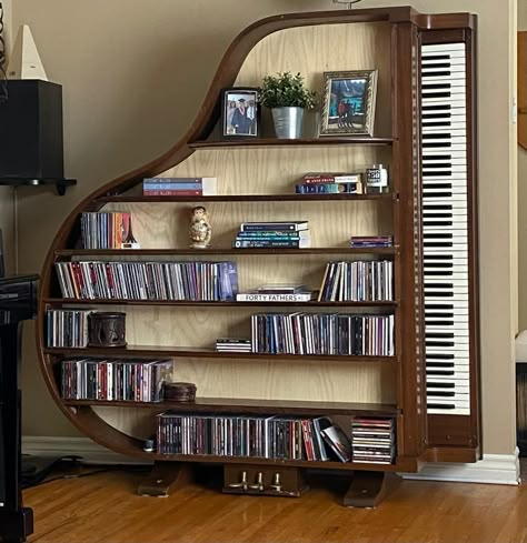 Piano Coat Rack Diy, Grand Piano Repurpose, Piano Headboard, Piano Bookcase, Piano Drawer, Piano Cabinet, Piano Shelf, Piano Repurpose, Music Furniture