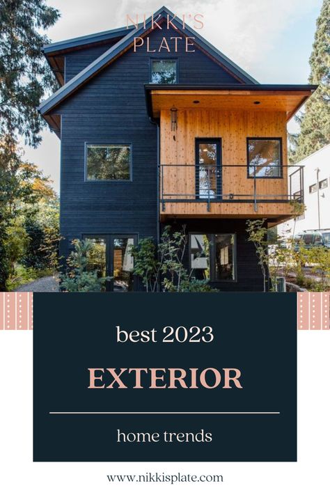 Exterior House Design 2023, Modern House Exterior 2023, Cool Exterior Paint Colors For House, House Exterior Color Schemes 2023, Exterior House 2023 Trends, House 2023 Trends, 2023 Front Porch Trends, Popular House Exteriors, Exterior House Color Trend 2023