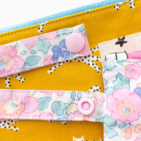 Want to know how to install KAM snaps? Learn all about them and how to add them to your sewing projects in this FREE tutorial. Kam Snaps, Great Inventions, Pouch Pattern, Fabric Markers, Snap Fasteners, Sewing Tips, It's Fall, Baby Sewing, The Pouch