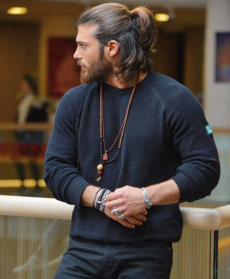 Long Hair And Beard, Man With Long Hair, Long Hair Beard, Man Bun Hairstyles, Mens Hairstyles With Beard, Gents Hair Style, Men's Long Hairstyles, Men Haircut Styles, Cool Hairstyles For Men