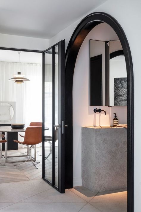 inspiration zone Arched Doorway, Vanity Inspiration, Trim Paint, Internal Doors, Interior Inspo, Modern Interior Design, 인테리어 디자인, Design Inspo, Interior Details