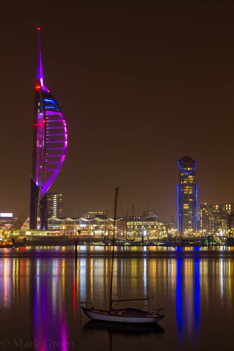 Spinnker Tower, Portsmouth. Portsmouth Aesthetic, Spinnaker Tower, Uk Aesthetic, Portsmouth Uk, Portsmouth England, Cruise Lines, Seaside Towns, Isle Of Wight, City Aesthetic