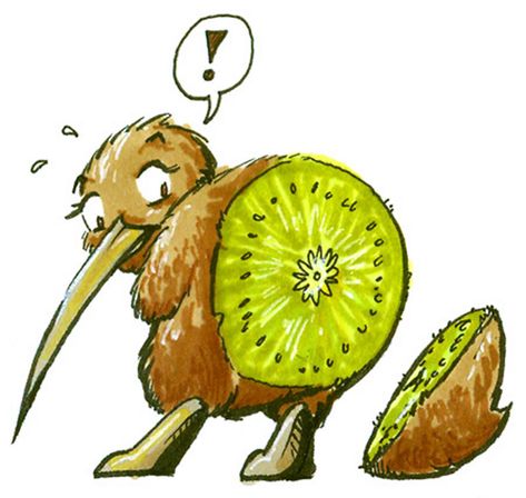 dedicated to Ben, Elesha, and Shane Kiwi Animal Drawing, Kiwi Illustration Bird, Kiwi Bird Drawing, Kiwi Animal, Cartoon Flash, Watercolour Ideas, Box Project, Kiwi Bird, Indie Drawings