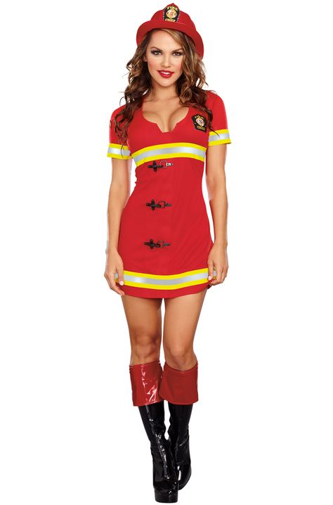 Check out the deal on Fire Chief Adult Costume - FREE SHIPPING at PureCostumes.com Firefighter Costume Women, Women Firefighters, Iconic Halloween Costumes, Firefighter Costume, Fairy Halloween Costumes, Hot Halloween Outfits, Female Firefighter, Spicy Lingerie, Trendy Halloween Costumes