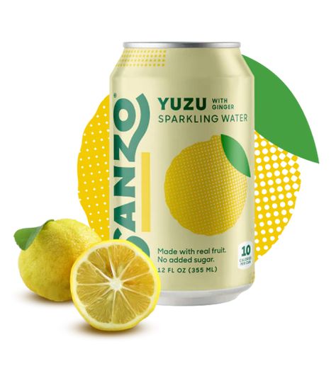 Yuzu with ginger Yuzu Drink, Soda Replacement, Flavored Sparkling Water, Ice Bars, Water Branding, Mango Flavor, Real Fruit, Asian Flavors, Sparkling Water