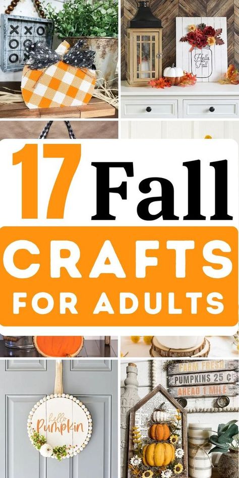 Best Fall Crafts, Easy Diy Fall Crafts, Diy Fall Crafts, Fall Crafts For Adults, September Crafts, Fall Decor Diy Crafts, Arts And Crafts For Adults, Fun Fall Crafts, Fall Arts And Crafts