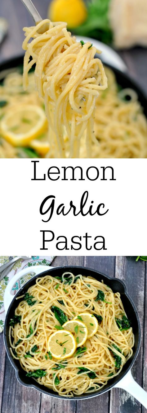 Garlic Pasta Recipe, Lemon Spaghetti, Lemon Garlic Pasta, Garlic Pasta, Vegan Pasta, Spaghetti Recipes, Weeknight Dinners, Aioli, Vegan Foods