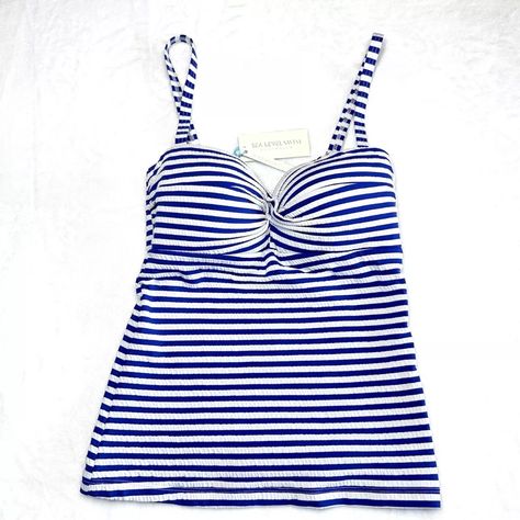 Sea Level Swim Tankini Top Women’s Size 6 Blue And White Striped, Twist Front, Multi Fit Moulded Cups, New With Tags. Multi Cup Fit Padded Moulded Cups Adjustable Removable Straps Side Boning For Shape And Support Mesh Lining For Shape And Support Approximate Measurements Are: Pit To Pit - 14 1/2” Top Of Shoulder Strap To Bottom Edge - 23 1/2” Top Of Bust To Bottom Of Top: 16” Across Bottom Hem - 15 1/4” Please View Pictures Carefully As The Are Part Of The Description. Thank You For Looking. Tankini Swim Tops, Swim Tankini, View Pictures, Sea Level, Twist Front, Tankini Top, Top Women, Womens Swim, Tankini