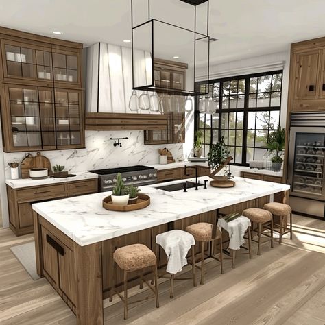 30+ Bloxburg Kitchens to Sparkle Creativity Big Kitchen Ideas, Bloxburg Decor, Bloxburg Layout, Bloxburg House Layouts, Roblox Houses, Bloxburg Beach House, Bloxburg Rooms, Bloxburg Home Ideas, Roblox House Ideas