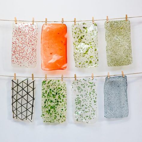 Algae by Studio Tång – Future Materials Bank Bioplastic Art, Biomaterials Design, Bioplastic Design, Bio Materials, Bio Design, Eco Materials, Material Research, Material Board, Bio Art