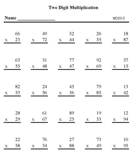 DOUBLE DIGIT MULTIPLICATION PRACTICE SHEET | ... Sheets > Multiplication practice sheets > Double Digit numbers - p3 Math Sheets Multiplication, Multiplication Sheet, Multiplication Practice Sheets, Math Multiplication Activities, Multiplication Practice Worksheets, Two Digit Multiplication, Double Digit Multiplication, Multiplication And Division Worksheets, Printable Multiplication Worksheets